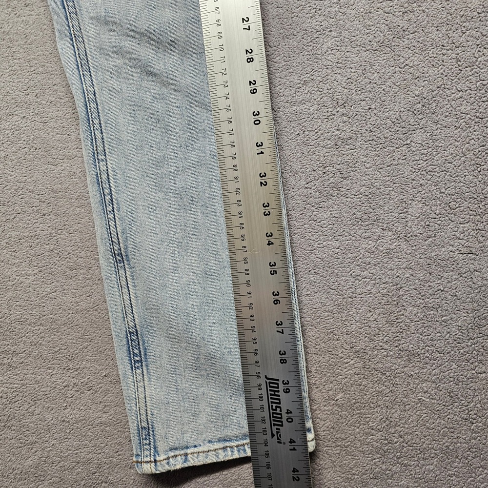 Abercrombie & Fitch 90s Jeans Womens 28/6 Blue Denim High Rise Slim Straight Leg - Picture 3 of 11
